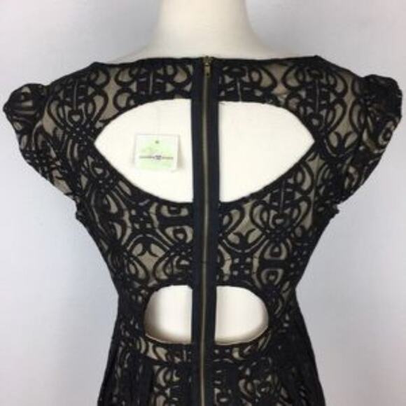 Altar'd State Black Lace Fit & Flare NWT Whimsigoth  Dress Medium - Picture 5 of 6